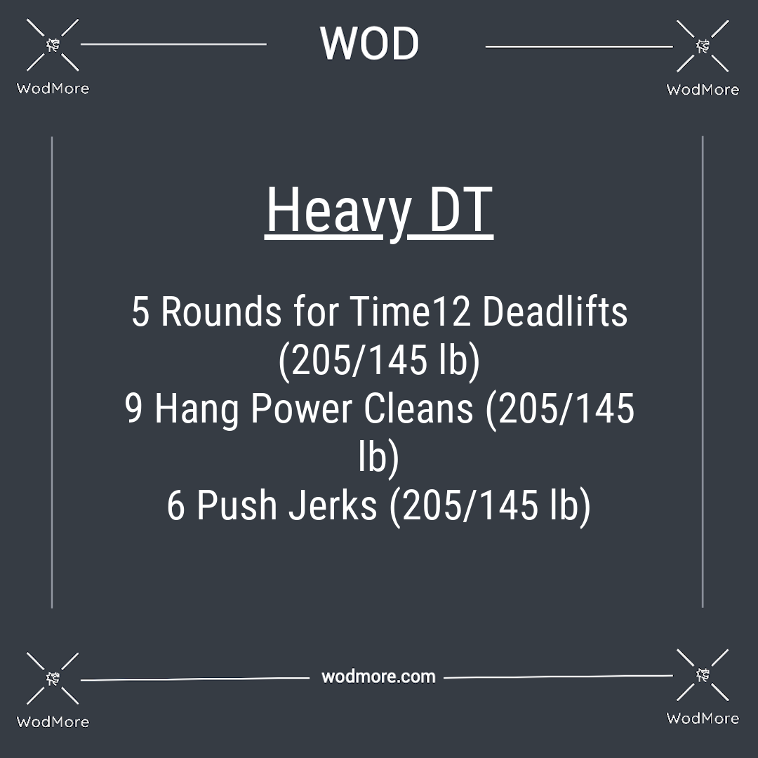 Heavy DT Workout, 2015 CrossFit Games Workout #5